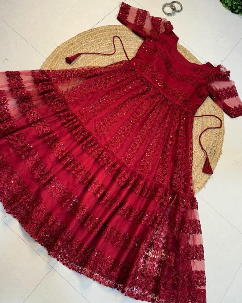 Net Sequence work Frock